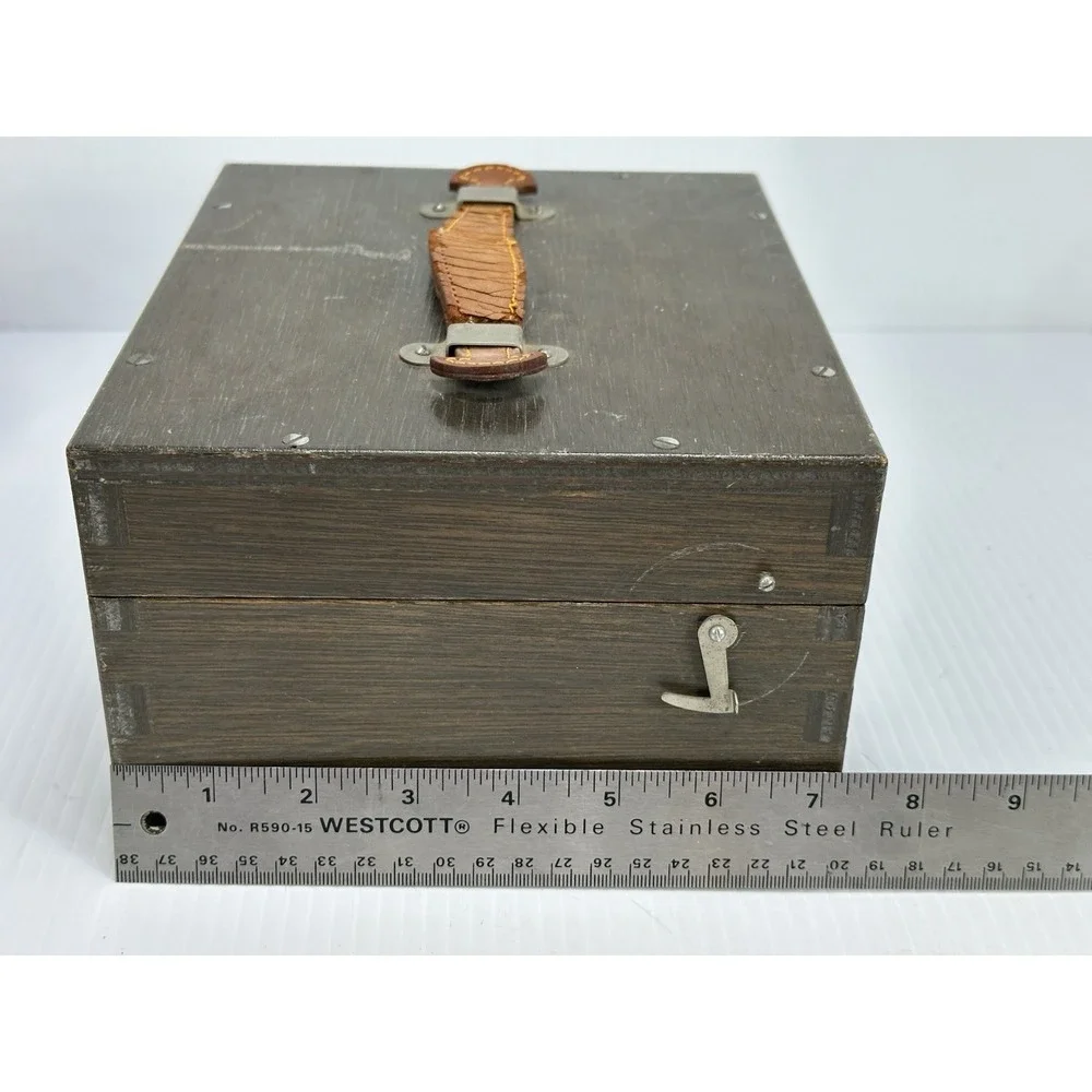 Vintage Wood‎ Wooden Microscope Accessories Box Carrying Case